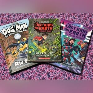 Did Man Dav Pilkey + 2 Scholastic The Last Kids on Earth Max Brallier Boys Books
